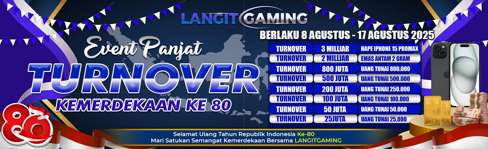 EVENT PANJAT TURNOVER SLOT KEMERDEKAAN HUT ke - 80